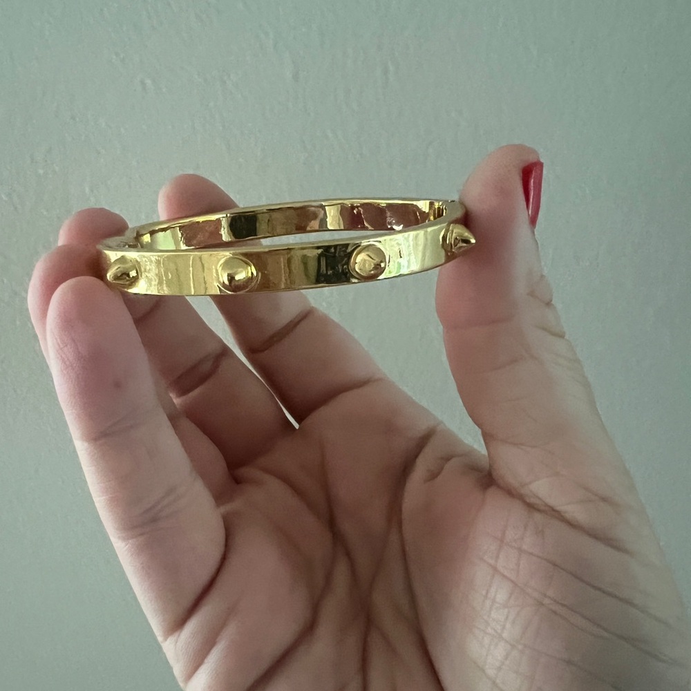 CC Skye Gold Plates Mini Spike Bangle - Picture 4 of 6